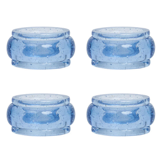 Provence Glass Napkin Ring Set/4 | Chambray
