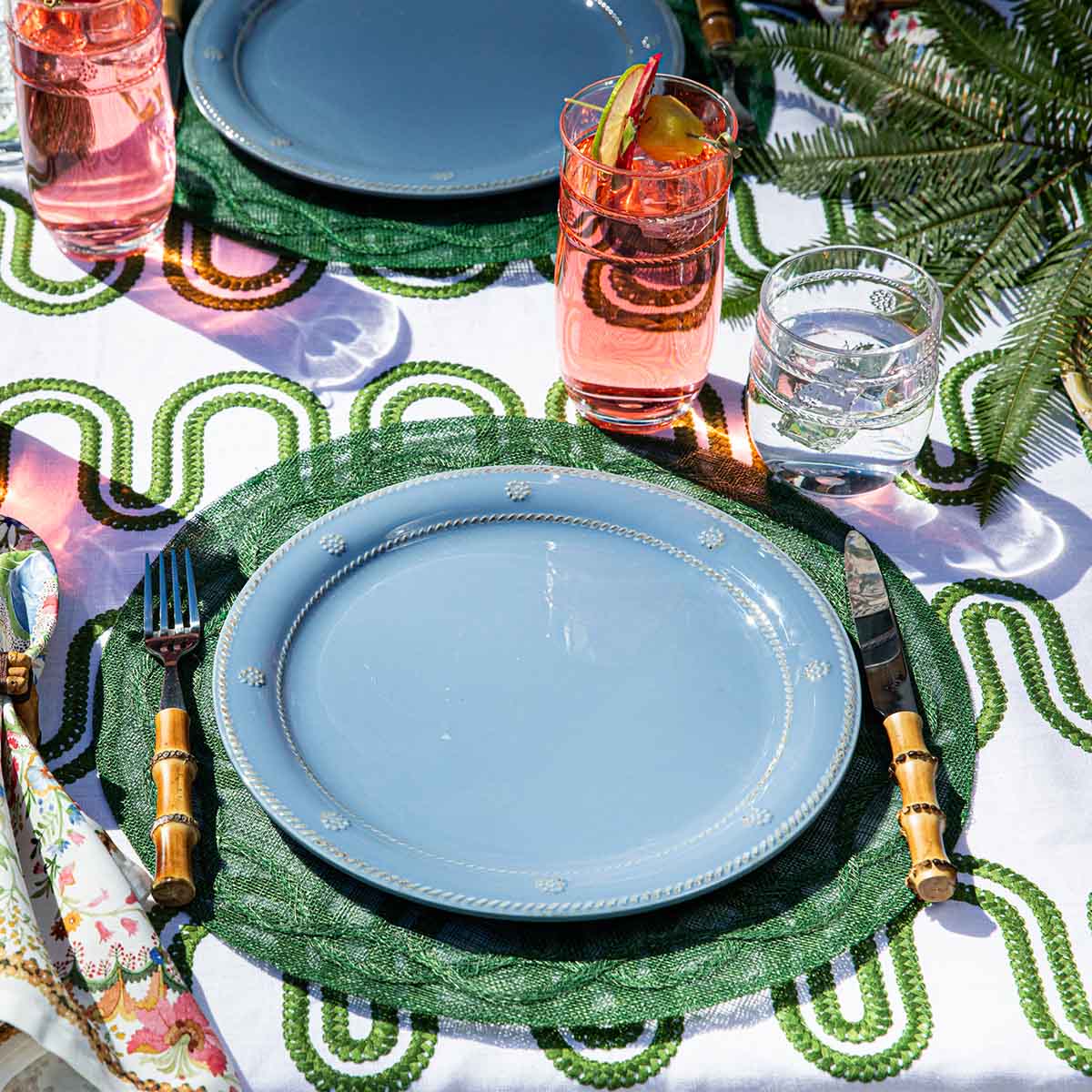 Berry & Thread Melamine Dinner Plate - Chambray