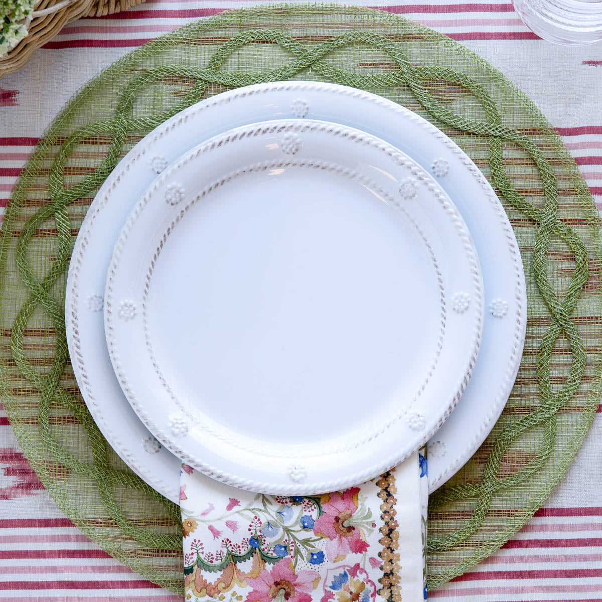Berry & Thread Melamine Dinner Plate - Whitewash