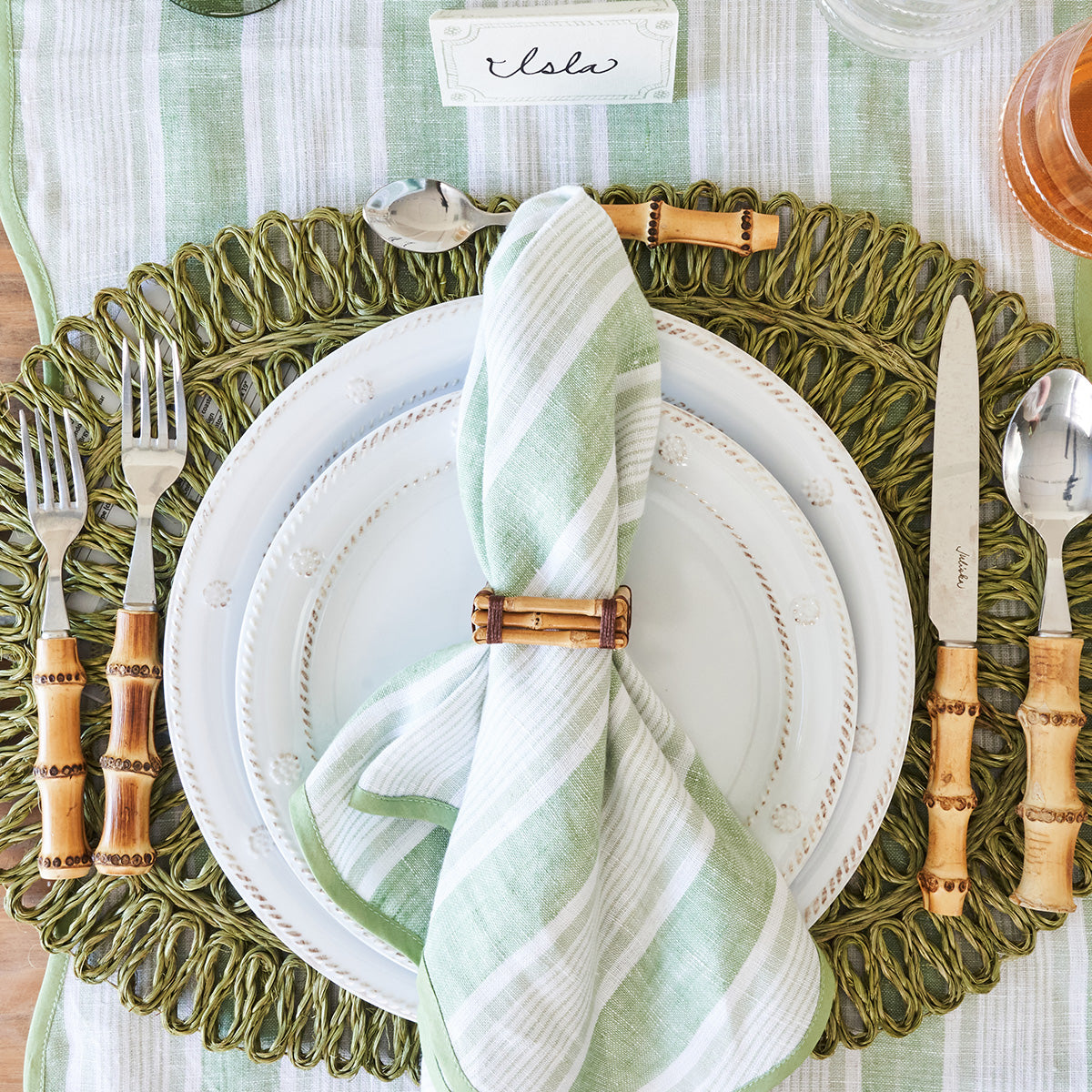 Berry & Thread Melamine Dinner Plate - Whitewash