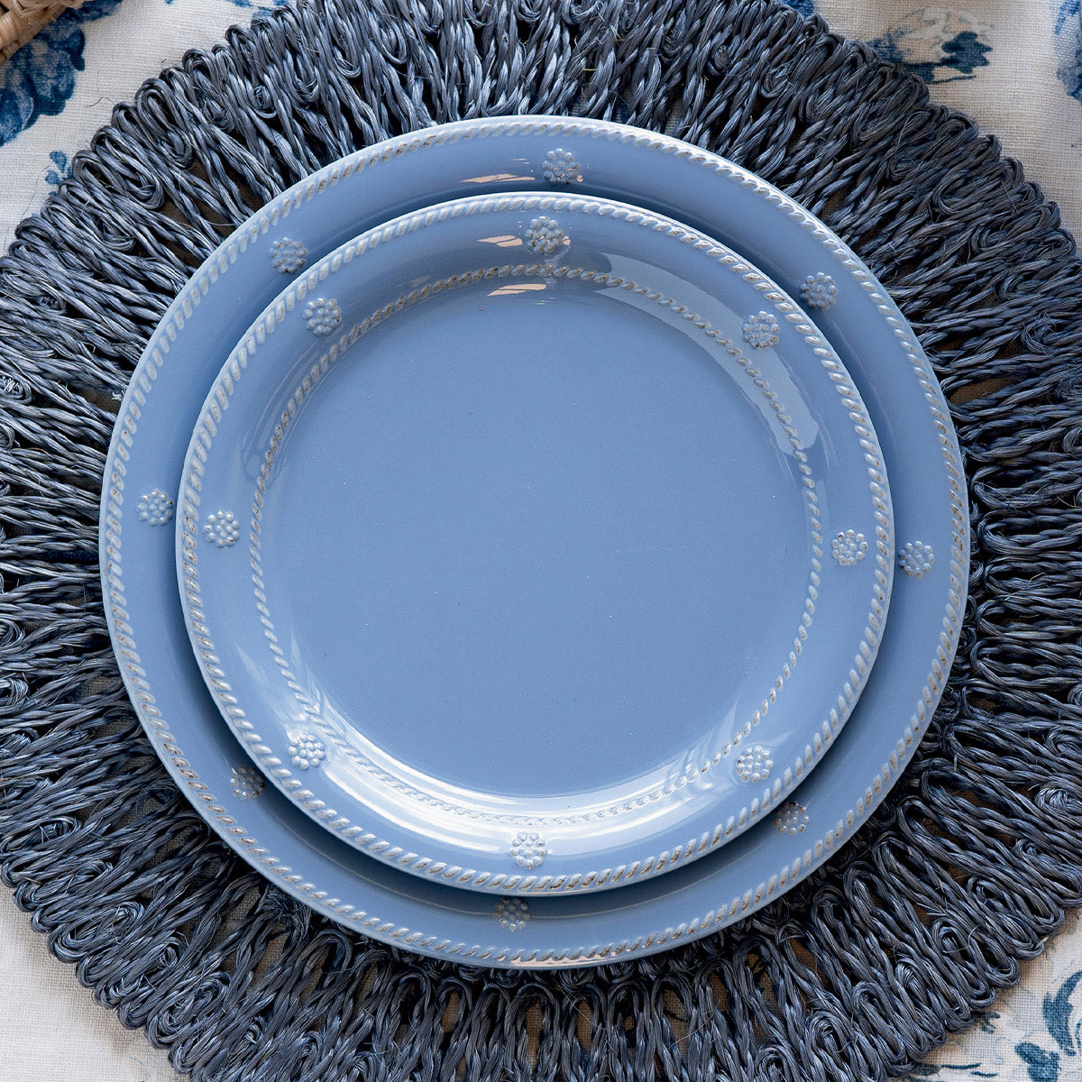 Berry & Thread Melamine Dessert/Salad Plate - Chambray