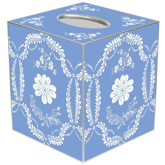 Medium Blue Provincial Tissue Box Cover