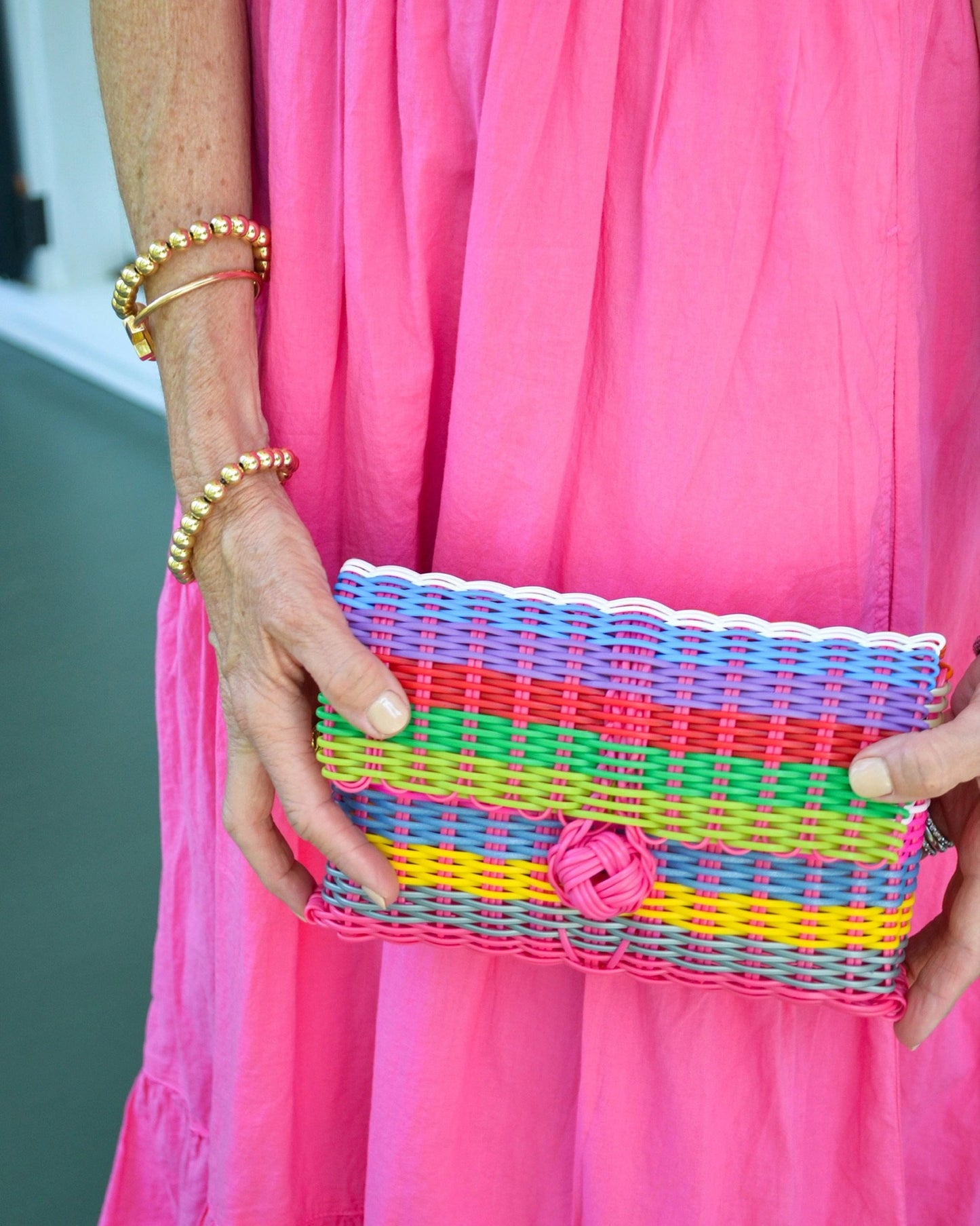 Clutch | Multi-Stripe Bright