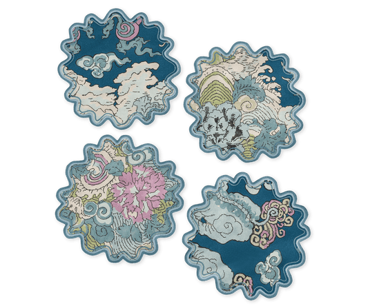 Magic Mountain 6" Round Cocktail Napkin | Aquarius