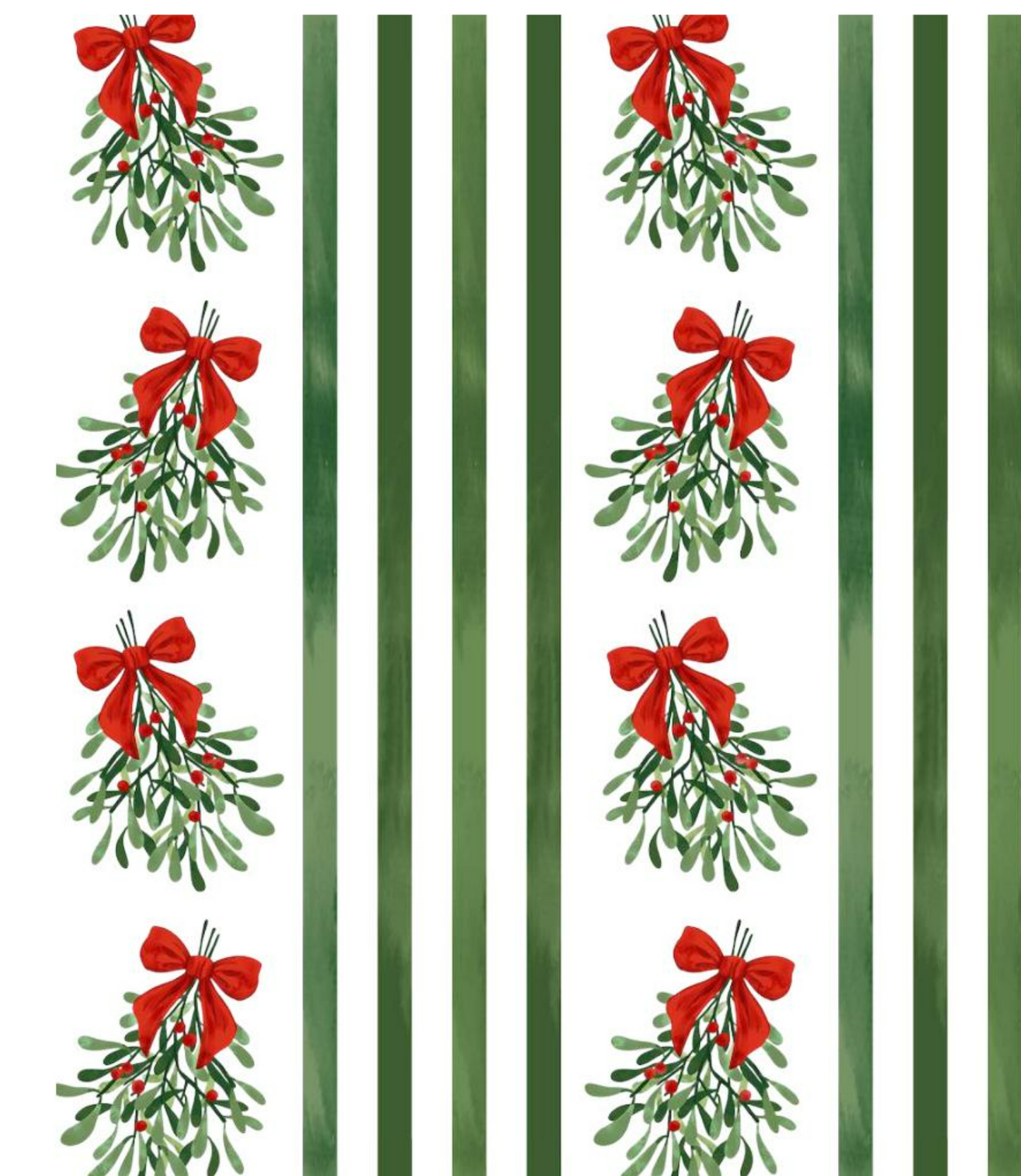 Meet Me Under The Mistletoe | Long Sleeve Pajamas Gift Set | White-Green