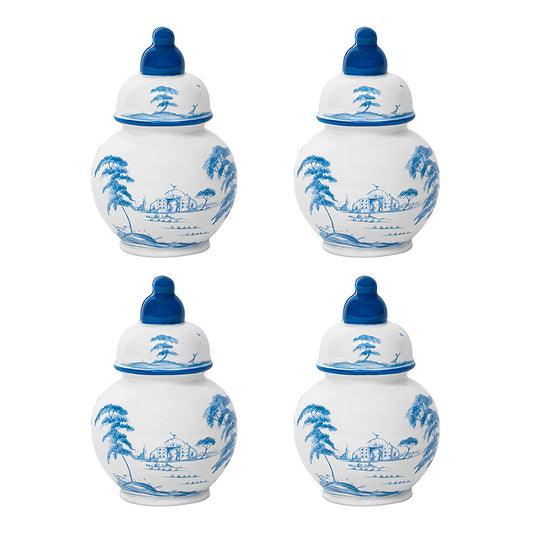 Country Estate Place Card Holder Set/4 - Delft Blue