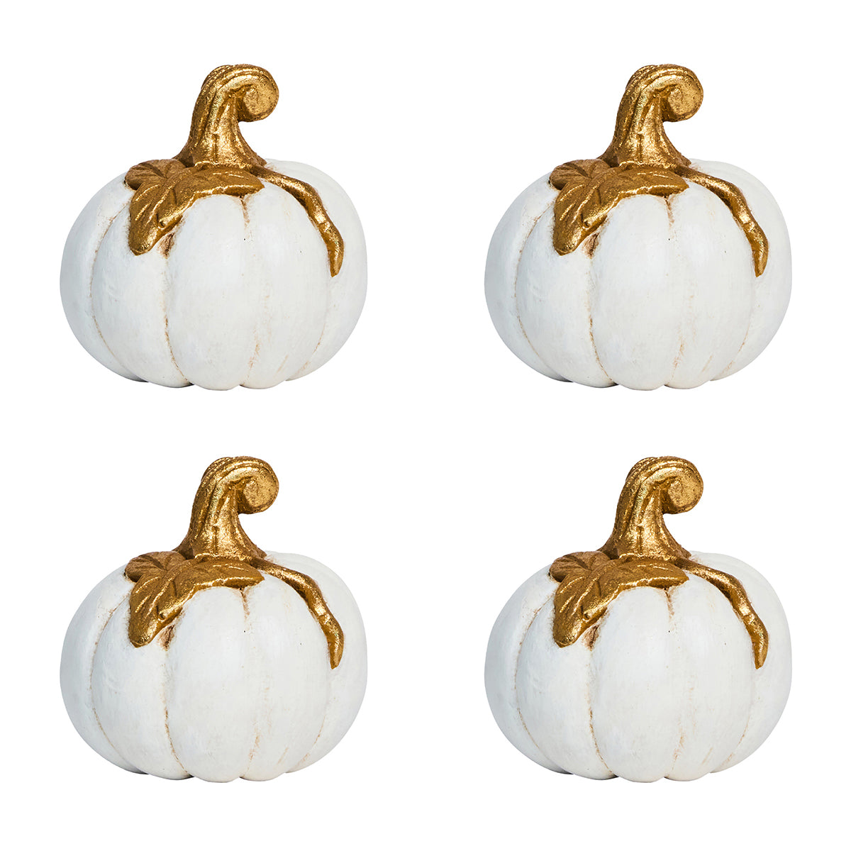 Forest Walk Pumpkin Place Card Holder Set/4 - Gold FW