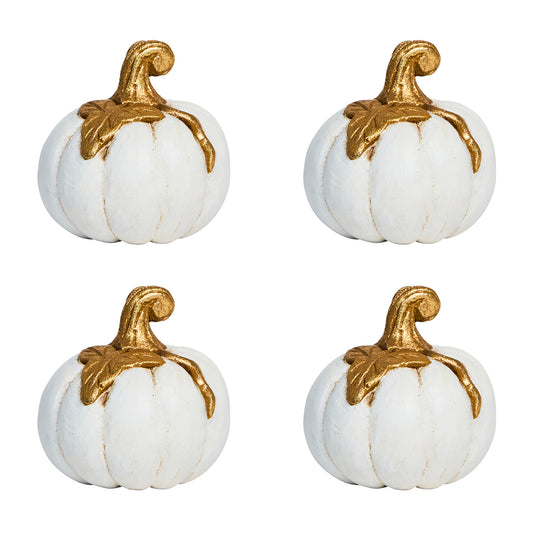 Forest Walk Pumpkin Place Card Holder Set/4 - Gold FW