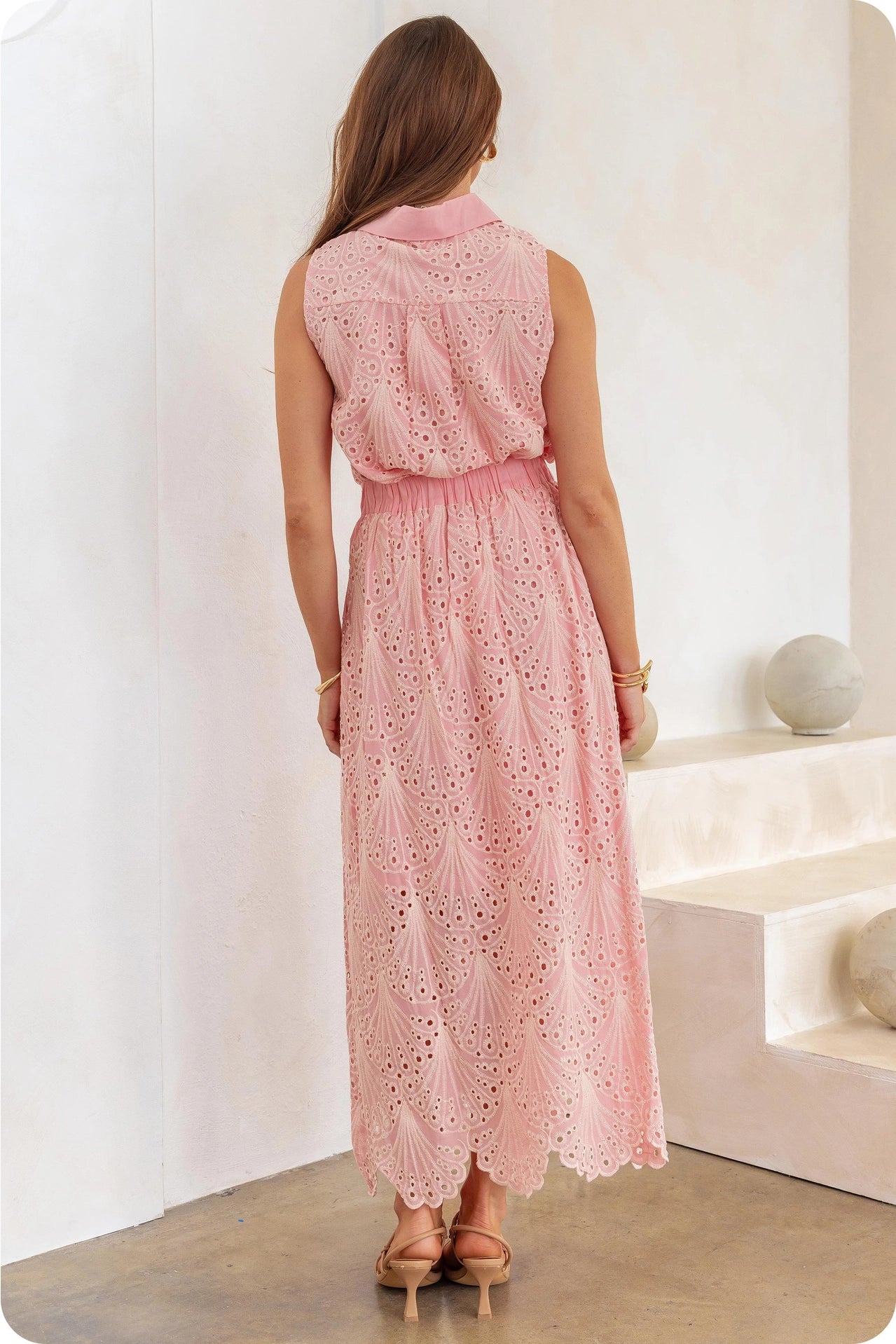 Embroidery Eyelet Lace Skirt