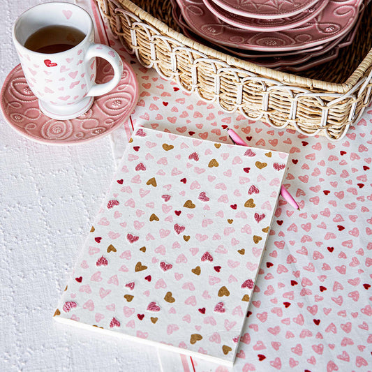 Love You More 7" x 10" Paper Journal - Pink