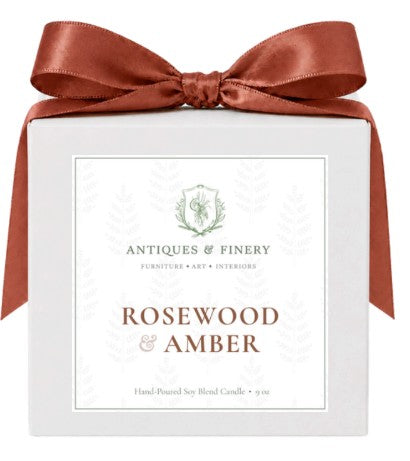 Antiques & Finery Signature Candle | Rosewood & Amber