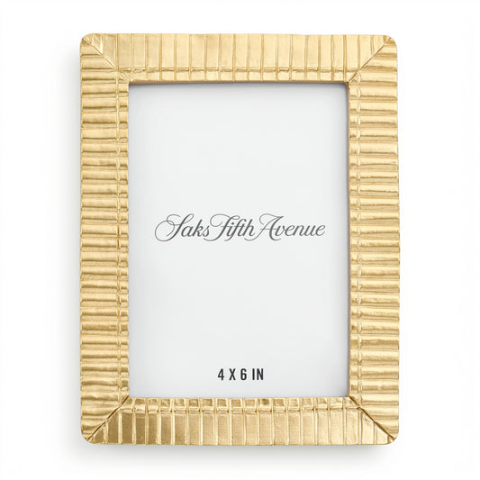 Saks Fifth Avenue Picture Frame Gold Lined Gilded Glam 4x6
