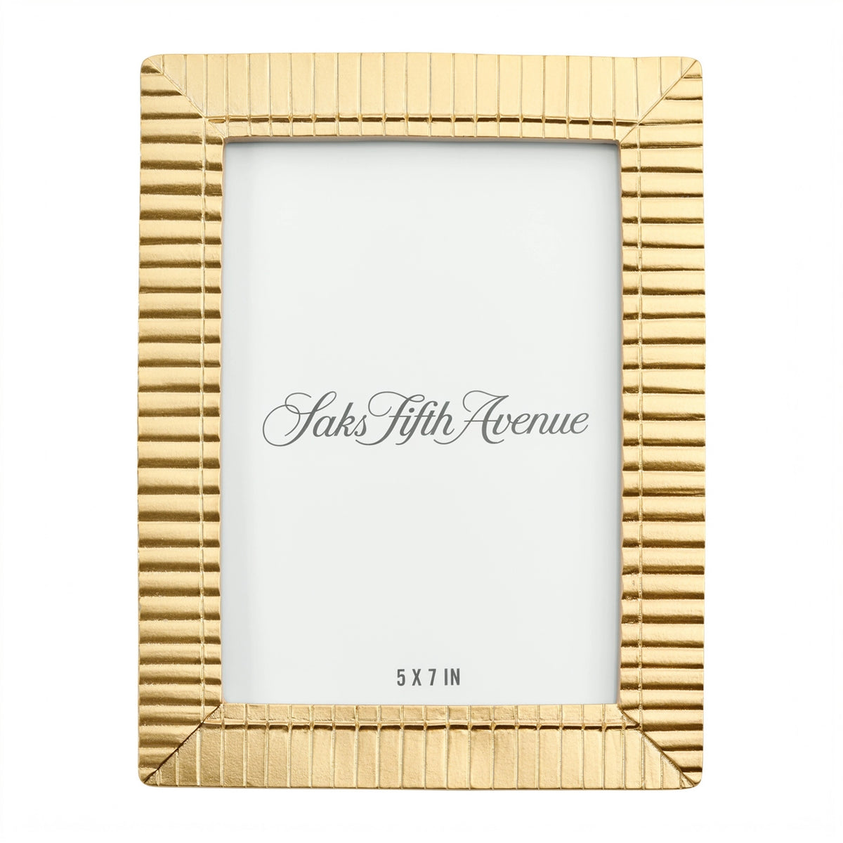 Saks Fifth Avenue Picture Frame Gold Lined Gilded Glam 5x7