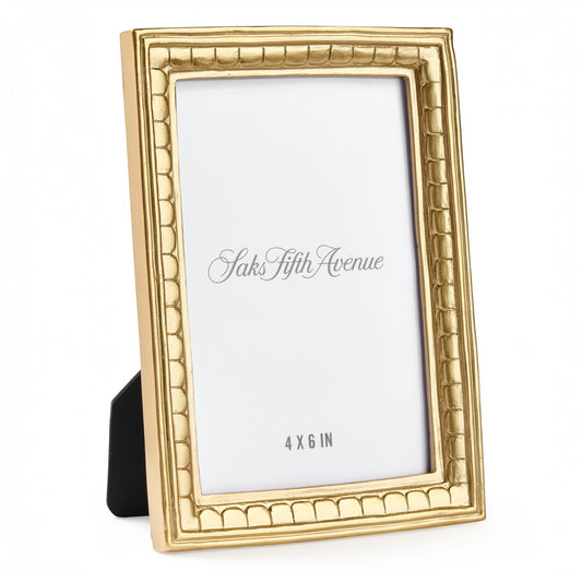 Saks Fifth Avenue Gold Scallop Gilded Glam Frame 4x6