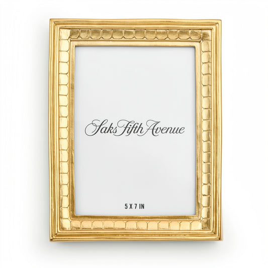 Saks Fifth Avenue Gold Scallop Gilded Glam Frame 5x7