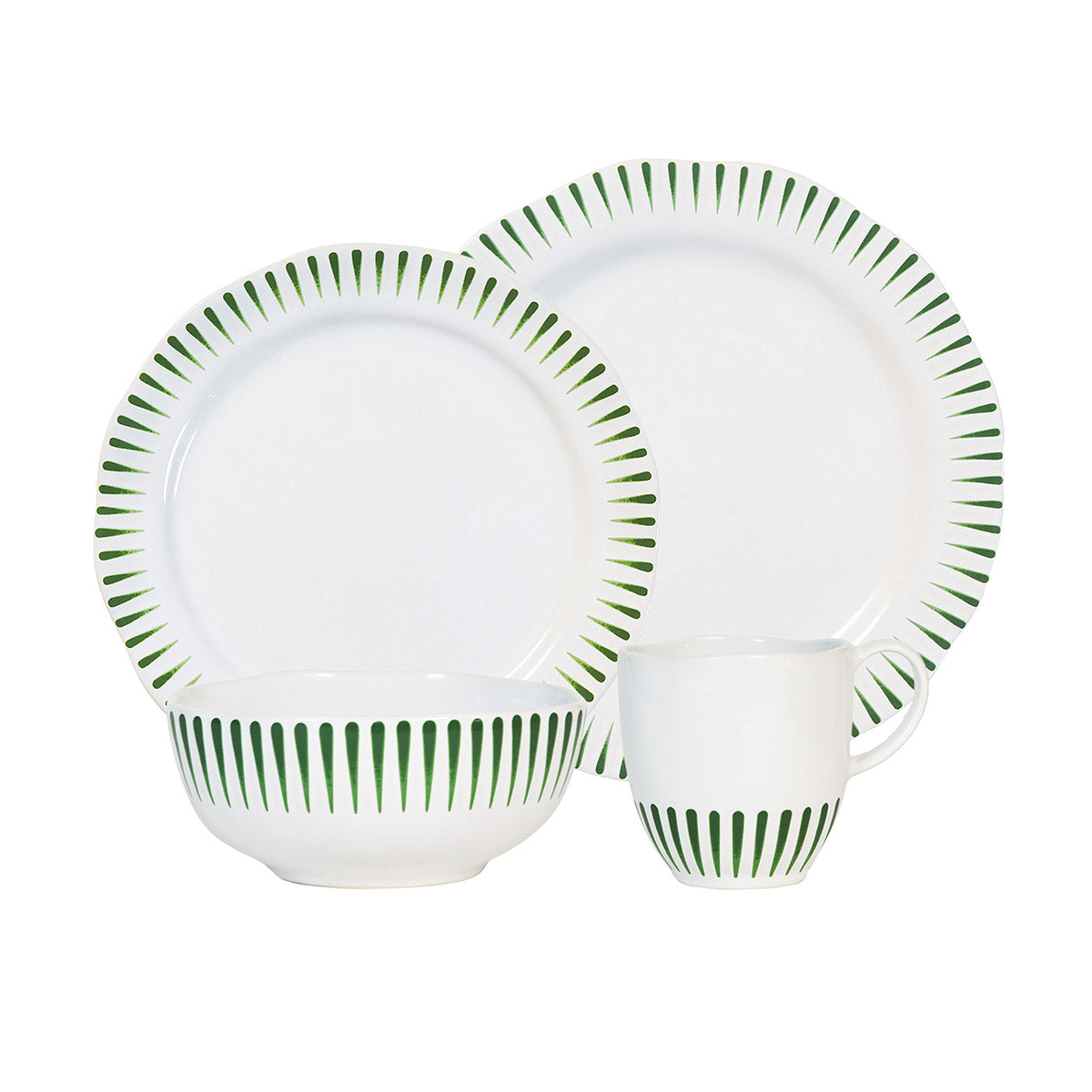 Sitio Stripe Cereal/Ice Cream Bowl - Basil