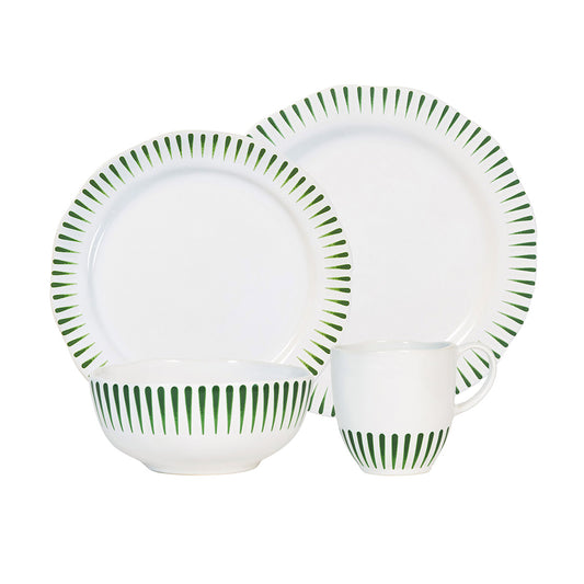 Sitio Stripe Cereal/Ice Cream Bowl - Basil
