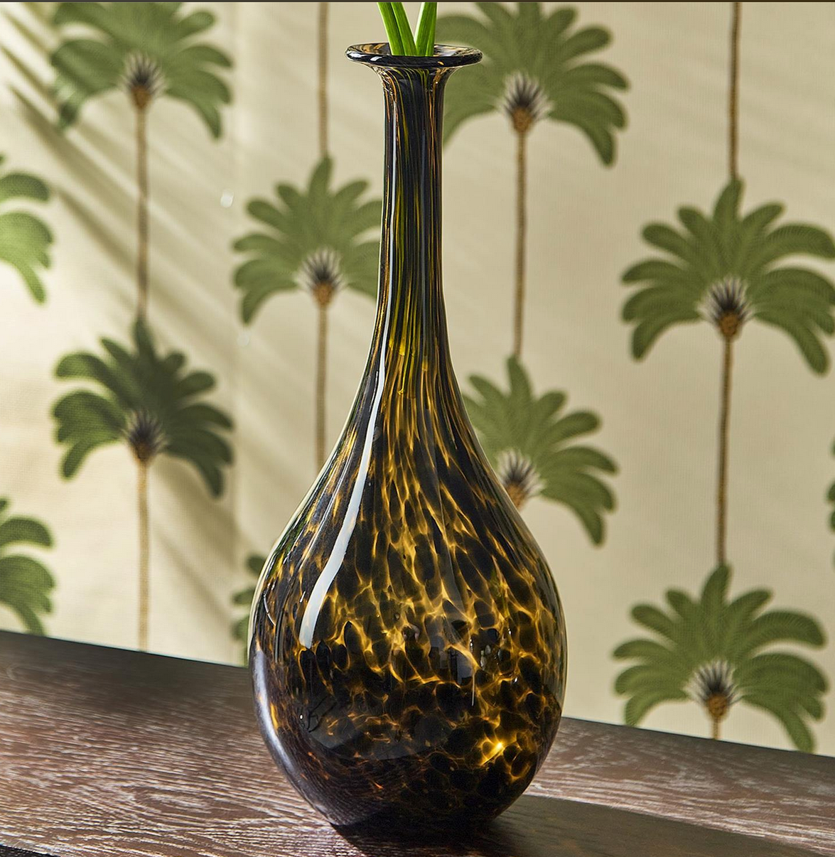 Long Neck Tortoise Print Vase | Large