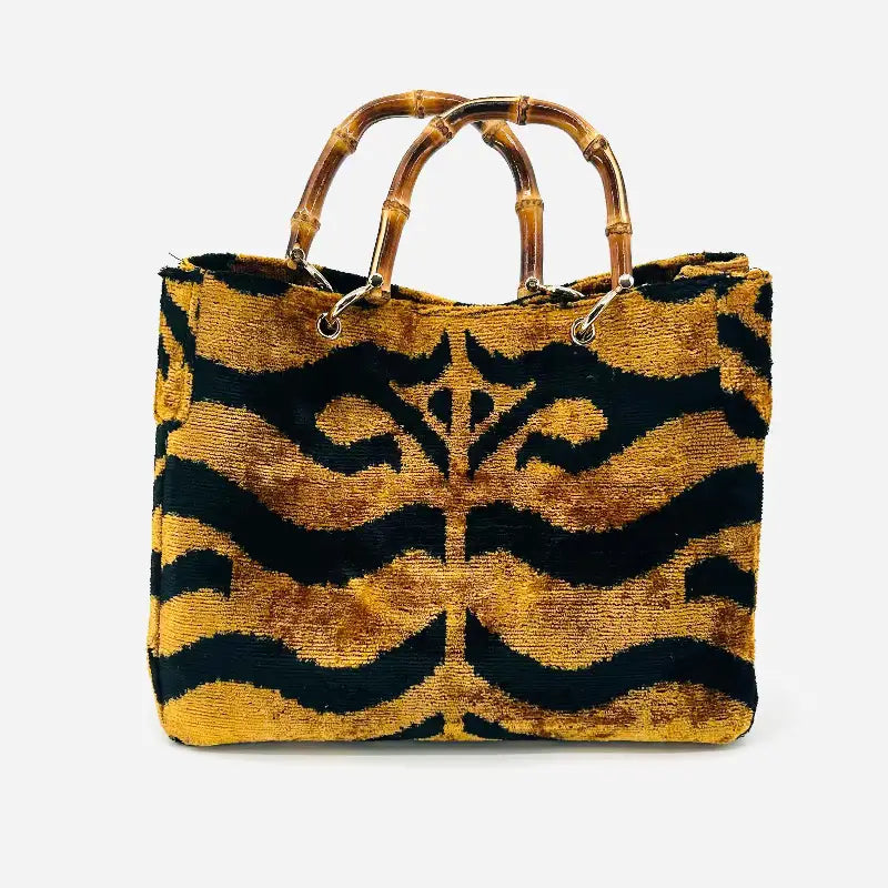 Baldiz Tiger Print Small Avery Bamboo Bag