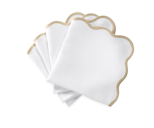 Scallop Edge Napkin Set of 4 | Oat