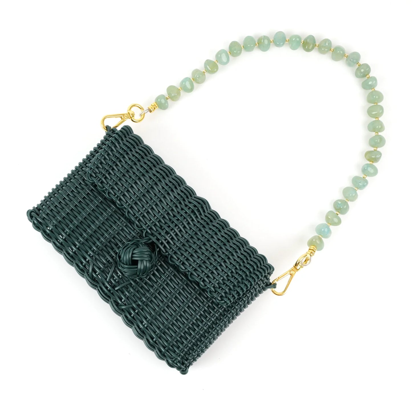 Pochette Evergreen | Jade Pebble Gemstone