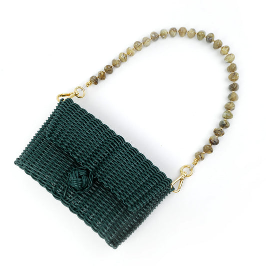 Pochette Evergreen | Light Tortoise Pebble Gemstone