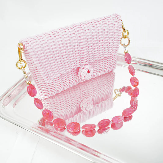 Pochette Baby Pink | Raspberry Pink River Stone