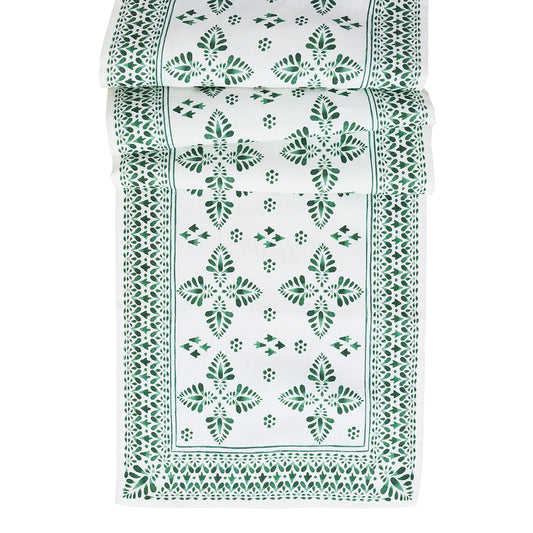 Iberian Border 18" x 90" Table Runner | Evergreen TR15/29
