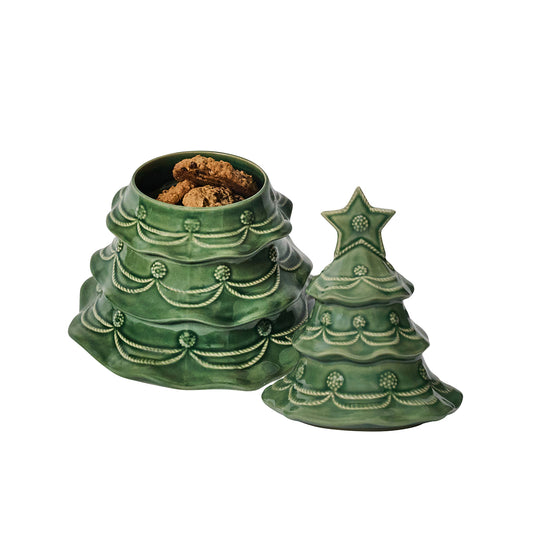Christmas Tree Cookie Jar with Lid | Basil  JA130/29