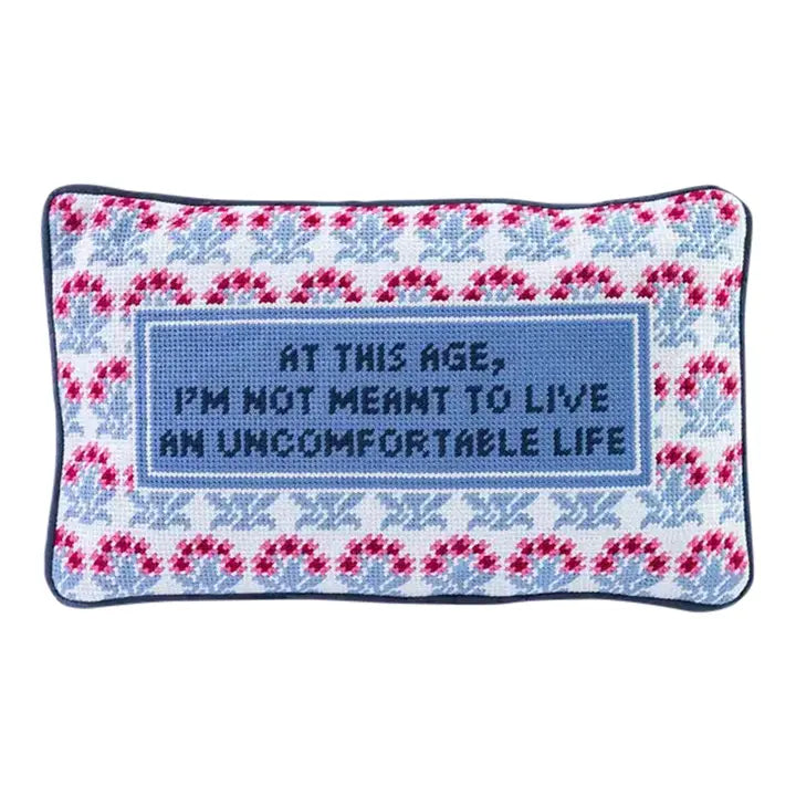 Uncomfortable | Needlepoint Pillow