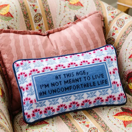 Uncomfortable | Needlepoint Pillow