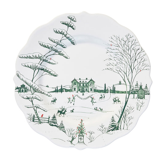 Country Estate Winter Frolic Dessert/Salad Plate | Evergreen CE02/29