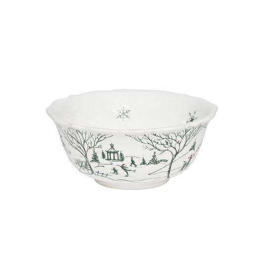 Country Estate Winter Frolic Cereal/Ice Cream Bowl | Evergreen CE07/29