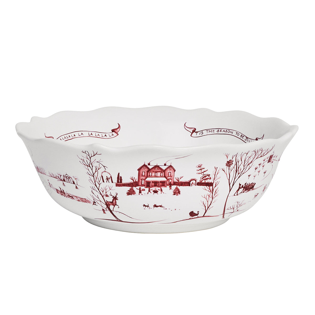 Country Estate Winter Frolic 11" Serving Bowl | Ruby CE35/73
