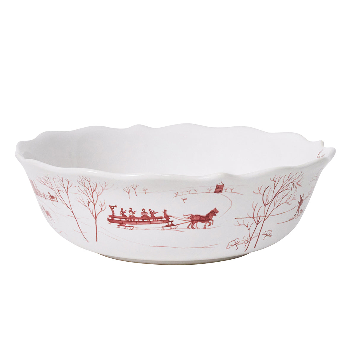 Country Estate Winter Frolic 11" Serving Bowl | Ruby CE35/73