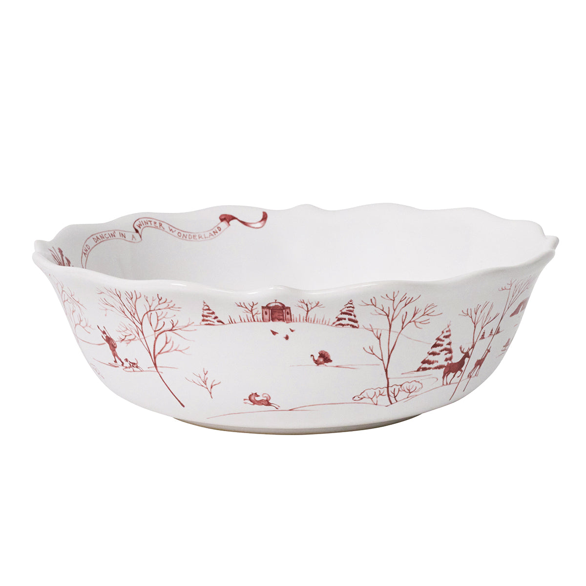 Country Estate Winter Frolic 11" Serving Bowl | Ruby CE35/73