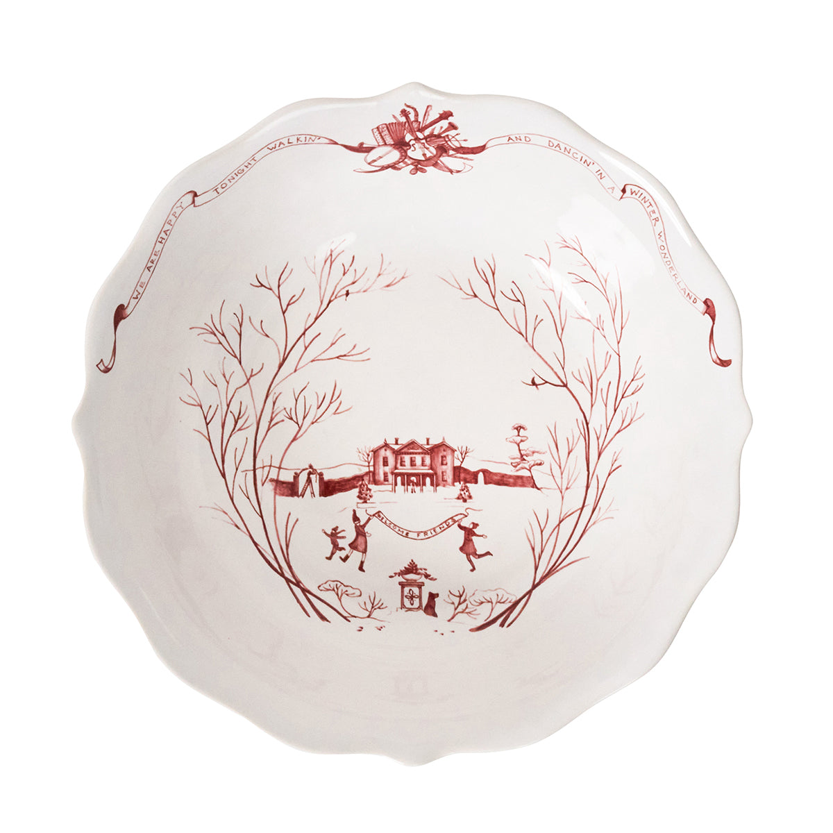 Country Estate Winter Frolic 11" Serving Bowl | Ruby CE35/73