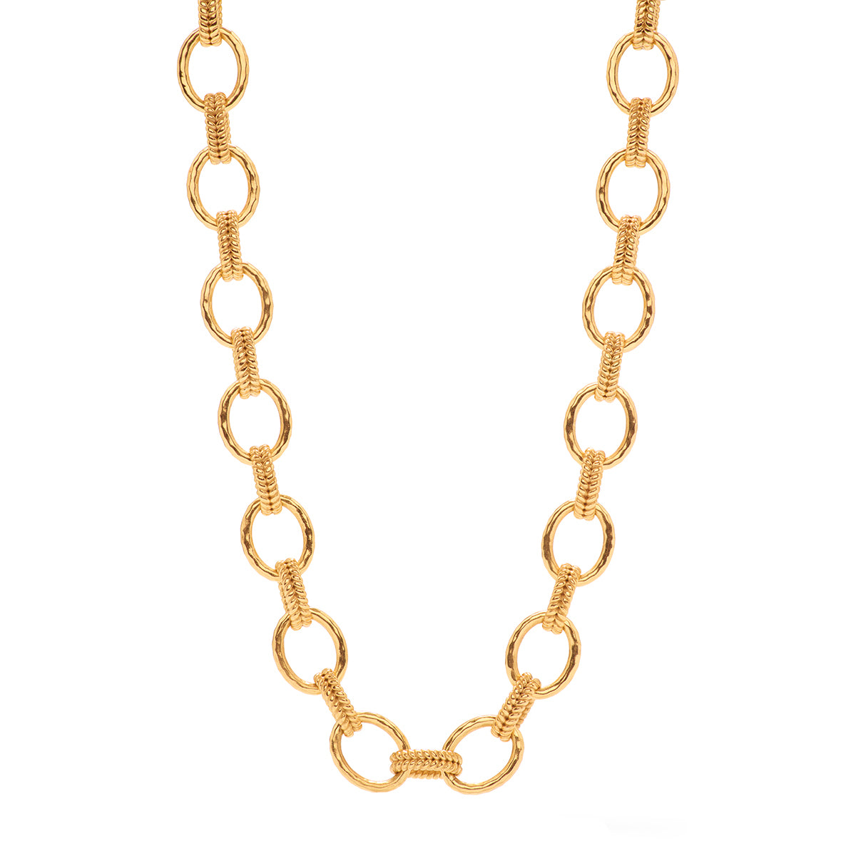 Cleopatra Regal Link Necklace, 16" + 2" Gold ZCN04/710