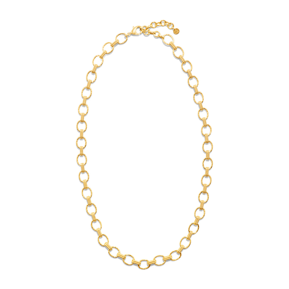 Cleopatra Small Link Necklace, 16"+2" - Gold