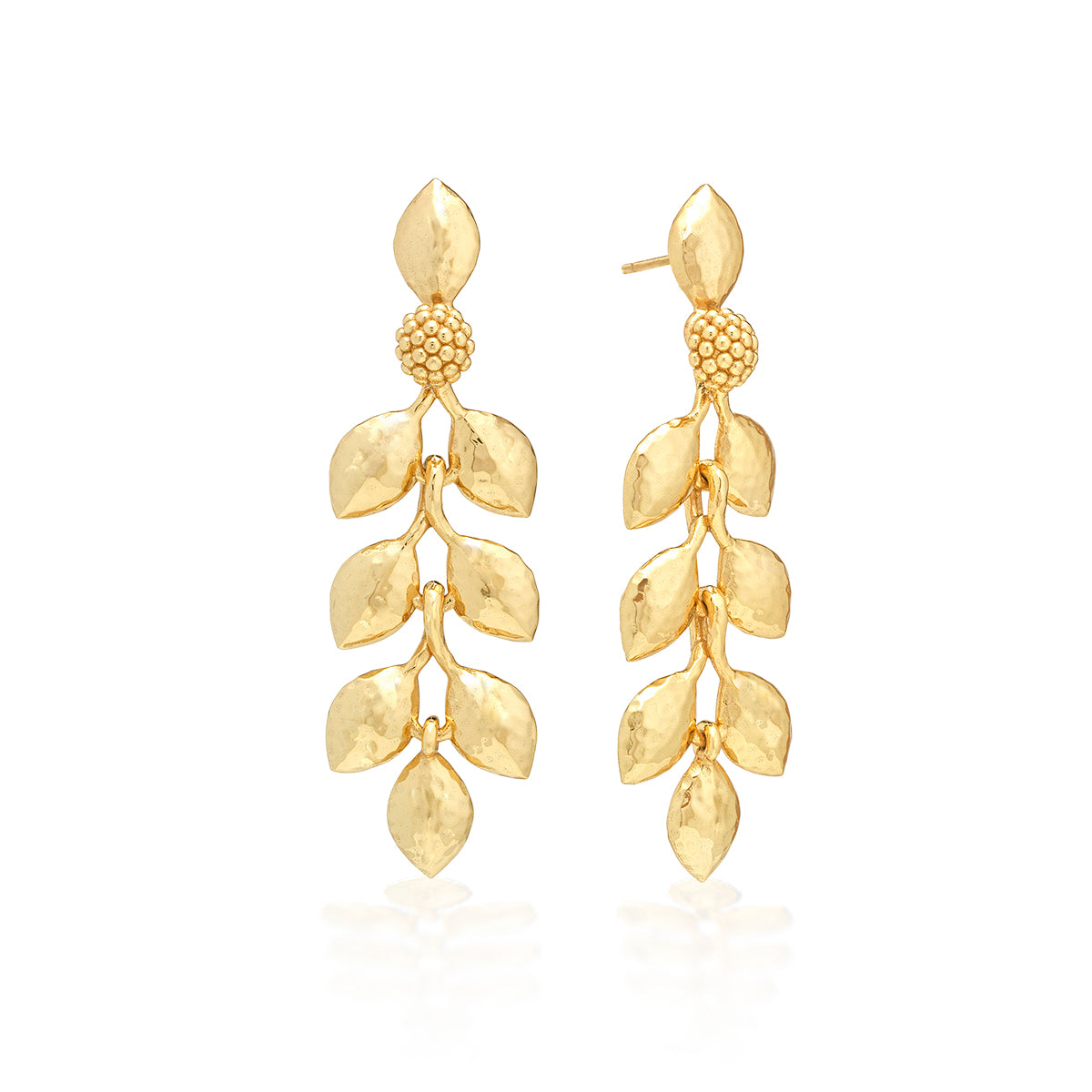 Golden Laurel Dangle Earrings Gold