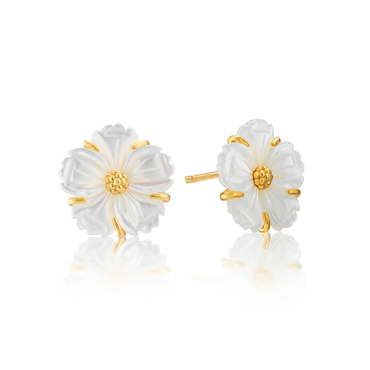 Mermaid Garden Petite Stud Earrings - MOP
