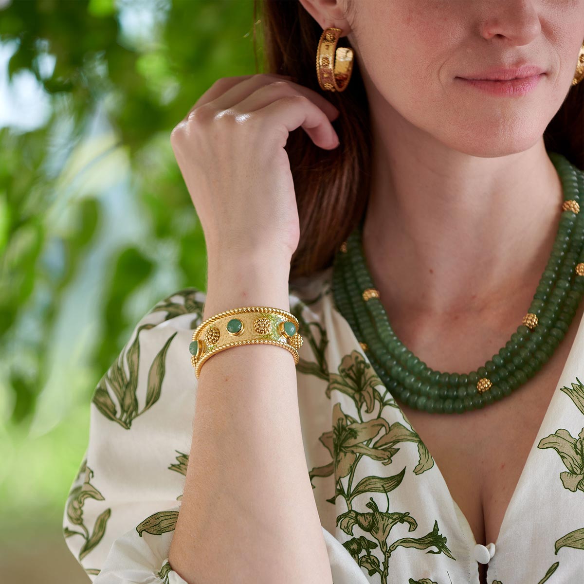 Berry Gem Cuff - Meadow Jade