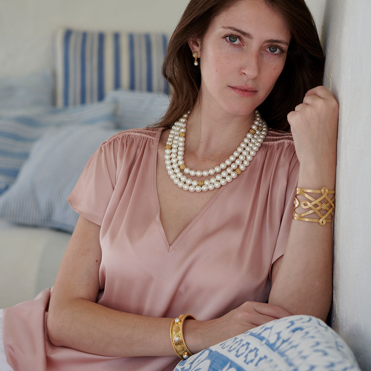 Berry Drop Stud Earrings | Pearl