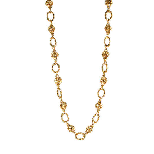 Berry & Bead Chain 24" Gold