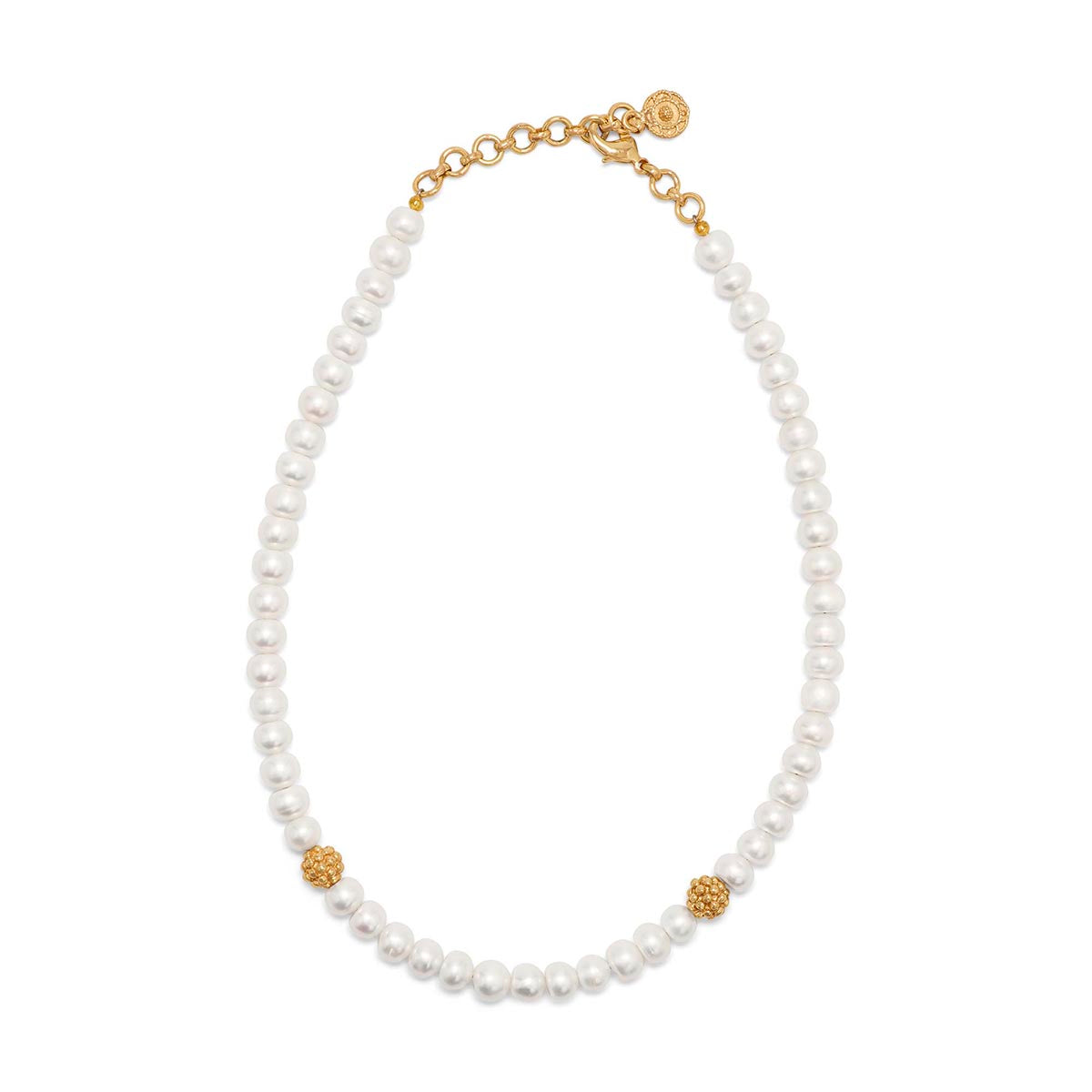 Berry Single Strand Necklace, 16"+2'' - Pearl