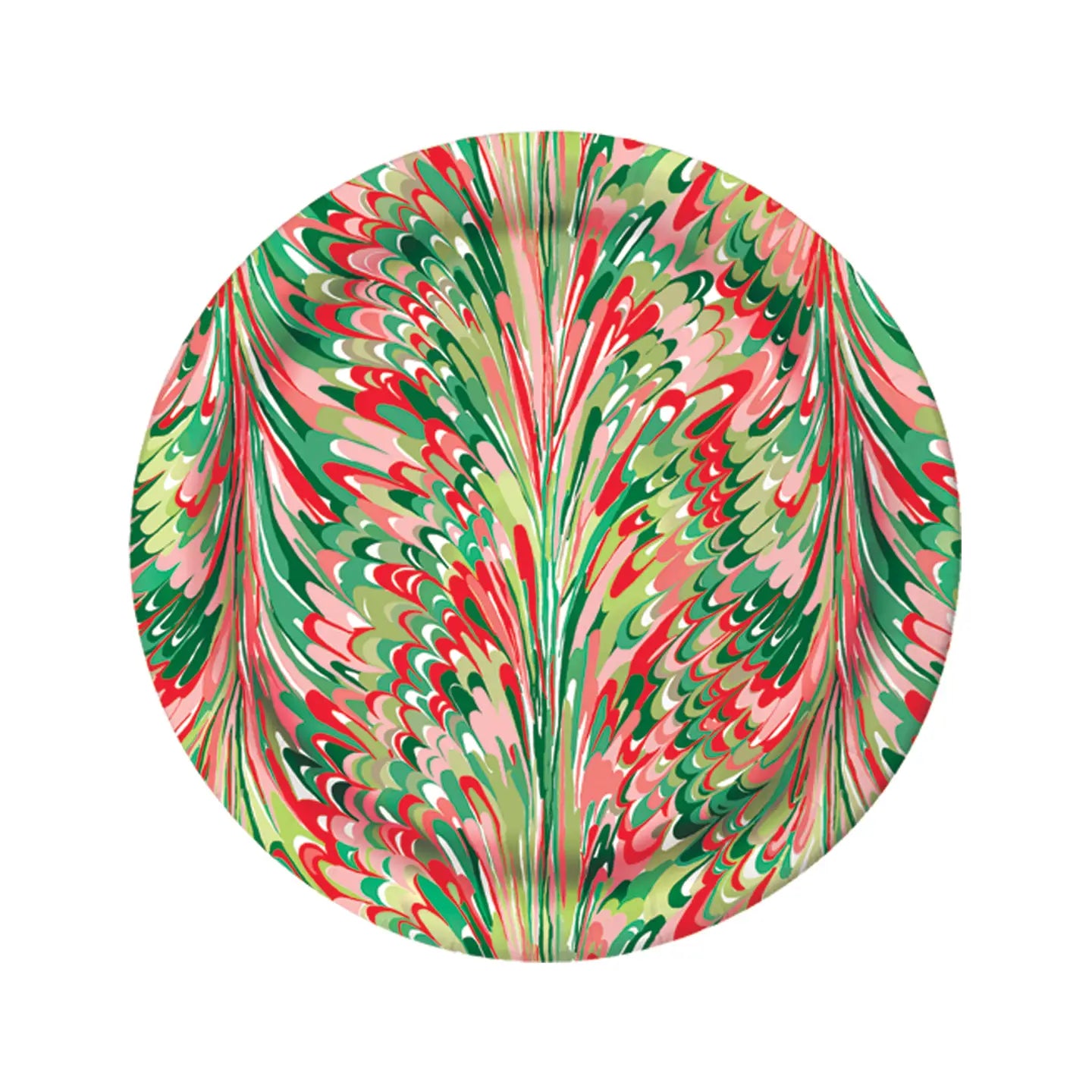 Christmas Marble Heavy Duty Paper Plate 10" | Set of 8