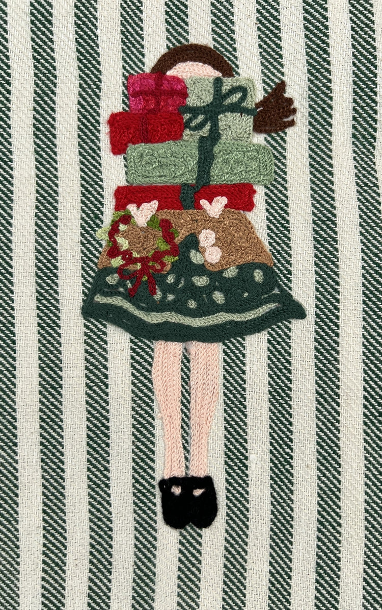 Girl With Presents | Pomelo Kitchen Towel | Col. 50