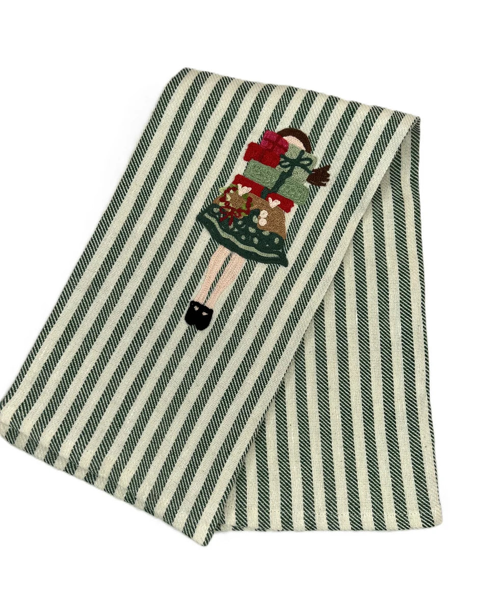 Girl With Presents | Pomelo Kitchen Towel | Col. 50