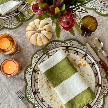 Green Wood X Cotton & Quill Paper Placemats | Set of 24