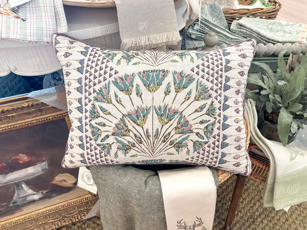 Cairo Eggplant Thibaut Fabric | 16x20 Pillow